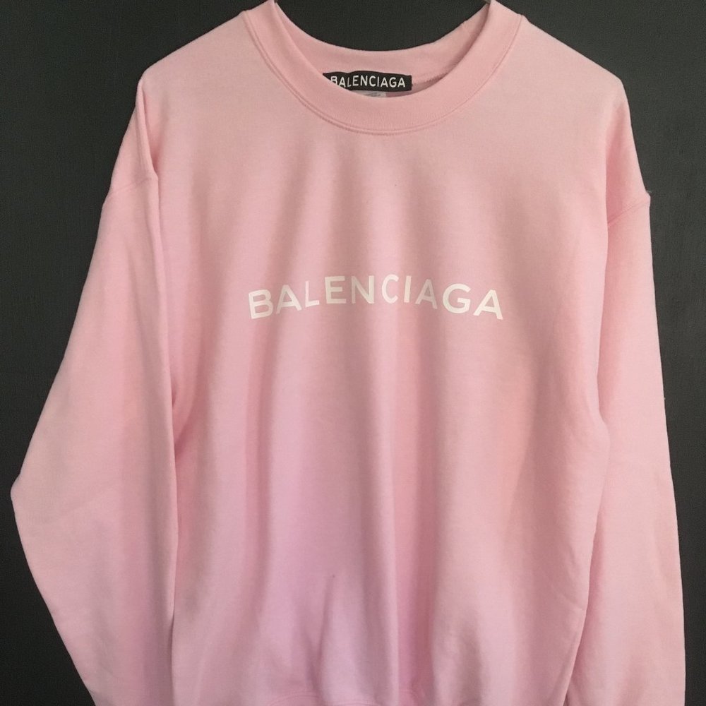 Pink Crewneck Balenciaga Sweater - Medium